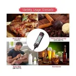 Casa si Gradina - Bucatarie si vesela - Ustensile bucatarie - Termometre bucatarie - Termometru digital cu sonda Envisage, pentru bucatarie lichide alimente prajituri lactate ceara mancare, model QA, negru - Infinity.ro