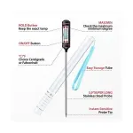 Casa si Gradina - Bucatarie si vesela - Ustensile bucatarie - Termometre bucatarie - Termometru digital cu sonda Envisage, pentru bucatarie lichide alimente prajituri lactate ceara mancare, model QA, negru - Infinity.ro
