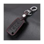 Auto si Moto - Electrice auto - Alte accesorii electrice auto - Husa telecomanda auto tip breloc, chei de tip briceag, marca VW, Volkswagen, Skoda sau Seat, din piele ecologica, negru - Infinity.ro