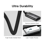 Laptop, Telefoane si Tablete - Telefoane mobile si accesorii - Accesorii Telefoane - Cabluri si adaptoare telefoane - Adaptor USB Type-C la HDMI 4K 60Hz, Emeszon®, converteste USB 3.1 OTG USB-C la HDMI pentru telefon TV laptop PC, negru - Infinity.ro