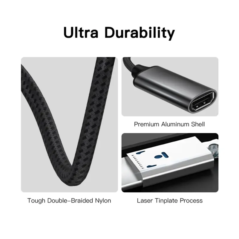 Laptop, Telefoane si Tablete - Telefoane mobile si accesorii - Accesorii Telefoane - Cabluri si adaptoare telefoane - Adaptor USB Type-C la HDMI 4K 60Hz, Emeszon®, converteste USB 3.1 OTG USB-C la HDMI pentru telefon TV laptop PC, negru - Infinity.ro