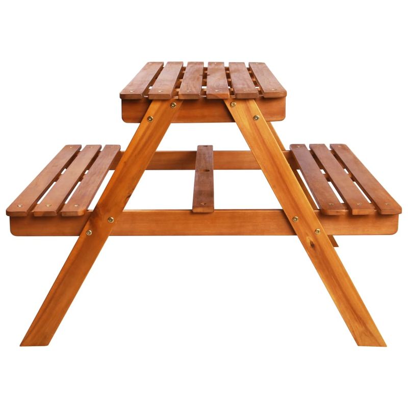 Casa si Gradina - Gradina si terasa - Mobilier exterior - Mese gradina - Masa picnic pentru copii cu umbrela, 79x90x60 cm, lemn acacia - Infinity.ro