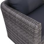 Casa si Gradina - Gradina si terasa - Mobilier exterior - Scaune si sezlonguri gradina - Scaun de gradina cu perne, gri, poliratan - Infinity.ro