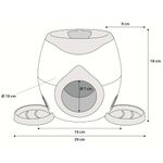 Petshop - Accesorii petshop - Jucarii animale - Jucarii educative - FLAMINGO Jucarie caini interactiva, minge si recompense, Wilson 517922 - Infinity.ro