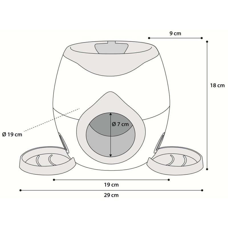 Petshop - Accesorii petshop - Jucarii animale - Jucarii educative - FLAMINGO Jucarie caini interactiva, minge si recompense, Wilson 517922 - Infinity.ro