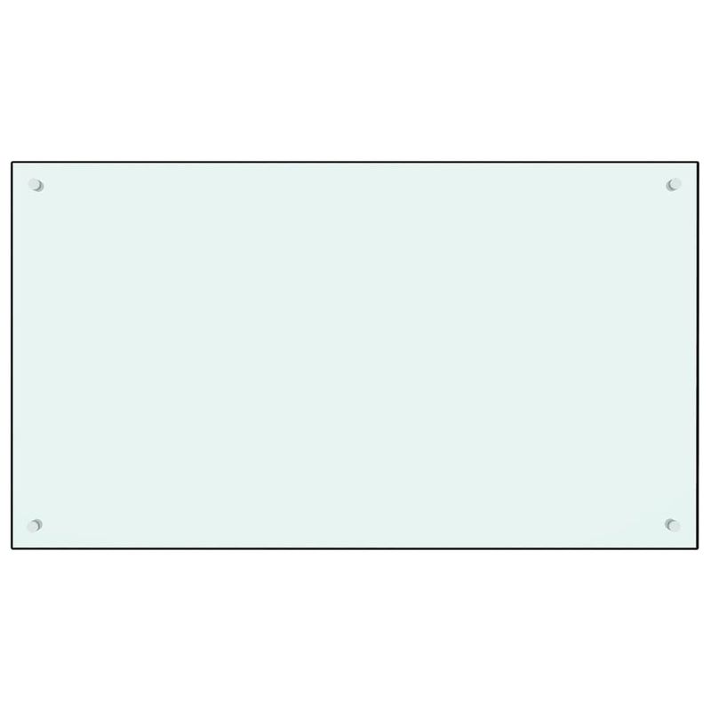 Casa si Gradina - Sanitare - Chiuveta bucatarie si accesorii - Accesorii chiuvete - Panou antistropi de bucatarie, alb, 100x60 cm sticla securizata - Infinity.ro