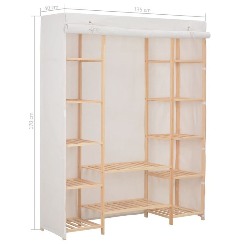 Casa si Gradina - Mobilier - Dulapuri si sifoniere - Sifoniere - Sifonier, alb, 135x40x170 cm, material textil - Infinity.ro