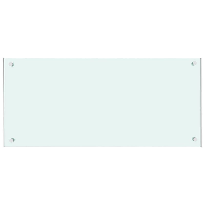 Casa si Gradina - Sanitare - Chiuveta bucatarie si accesorii - Accesorii chiuvete - Panou antistropi de bucatarie, alb, 90x40 cm, sticla securizata - Infinity.ro