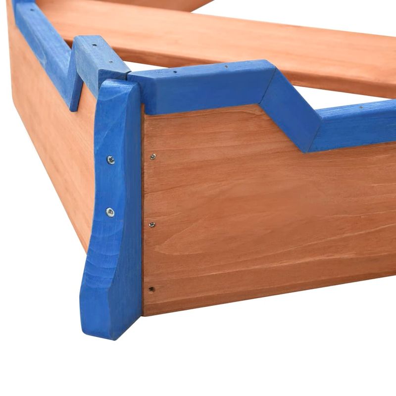 Jucarii, Copii si Bebe - Jucarii si jocuri - Jucarii de exterior - Casute si corturi copii - Groapa de nisip, nava pirat, 190 x 94,5 x 101 cm, lemn de brad - Infinity.ro