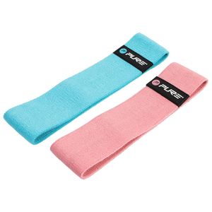 Pure2Improve Set de benzi de exercitii, albastru si roz