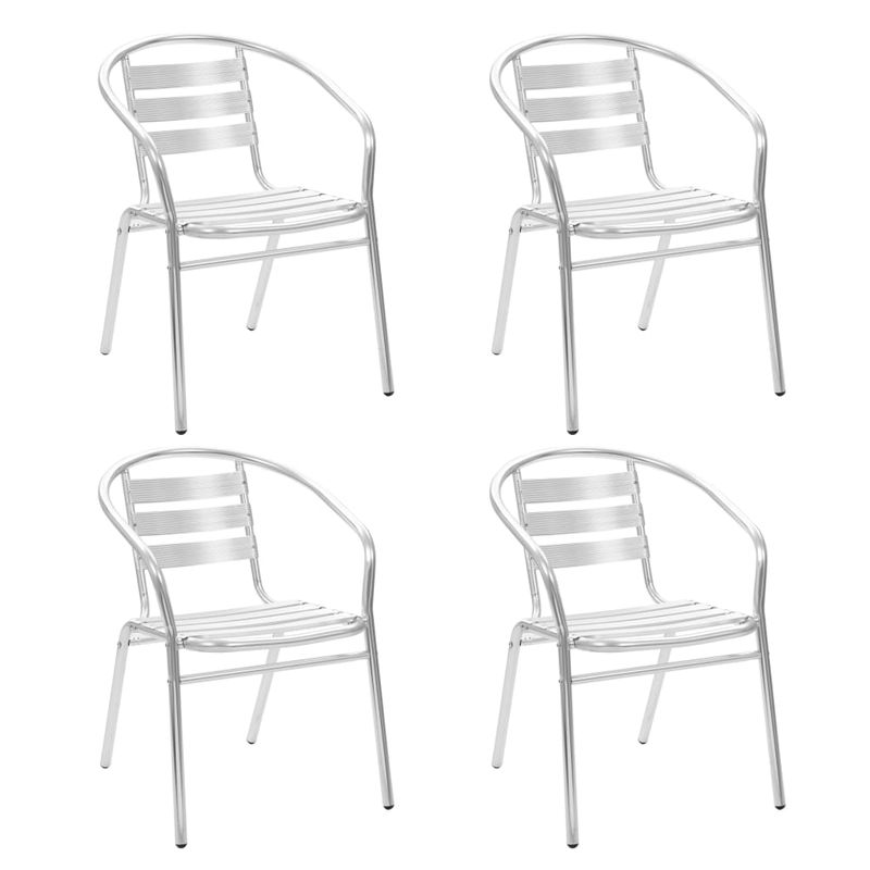 Casa si Gradina - Gradina si terasa - Mobilier exterior - Seturi mobila gradina - Set mobilier de exterior, 5 piese, argintiu, aluminiu - Infinity.ro