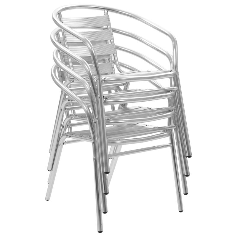 Casa si Gradina - Gradina si terasa - Mobilier exterior - Seturi mobila gradina - Set mobilier de exterior, 5 piese, argintiu, aluminiu - Infinity.ro