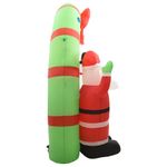 Casa si Gradina - Decoratiuni - Decoratiuni de sezon - Decoratiune gonflabila Mos Craciun si om de zapada, LED, 223 cm - Infinity.ro