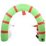 Casa si Gradina - Decoratiuni - Decoratiuni de sezon - Decoratiune gonflabila Mos Craciun si om de zapada, LED, 223 cm - Infinity.ro