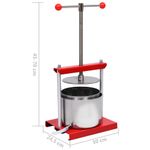 Casa si Gradina - Gradinarit si plante - Agricultura - Produse vinificatie - Presa pentru fructe si vin, 6 L, otel inoxidabil - Infinity.ro