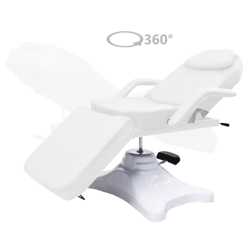 Ingrijire personala si Cosmetice - Sanatate si wellness - Articole wellness - Fotolii de masaj - Masa de masaj, alb, 180 x 62 x (86,5-118) cm - Infinity.ro
