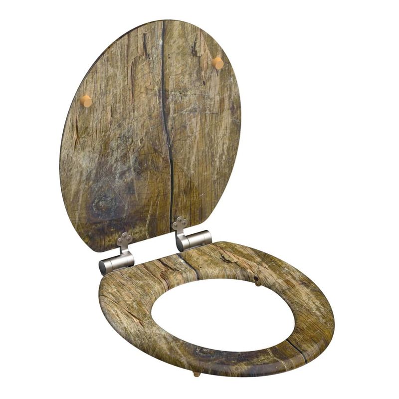 Casa si Gradina - Sanitare - Obiecte sanitare - Vase de toaleta - SCHUTTE Capac de toaleta, maro, MDF cu aspect de lemn masiv - Infinity.ro