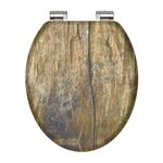 Casa si Gradina - Sanitare - Obiecte sanitare - Vase de toaleta - SCHUTTE Capac de toaleta, maro, MDF cu aspect de lemn masiv - Infinity.ro