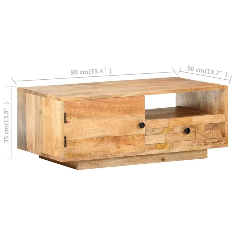 Casa si Gradina - Mobilier - Mese si birouri - Masute de cafea - Masuta de cafea, 90 x 50 x 35 cm, lemn masiv de mango - Infinity.ro