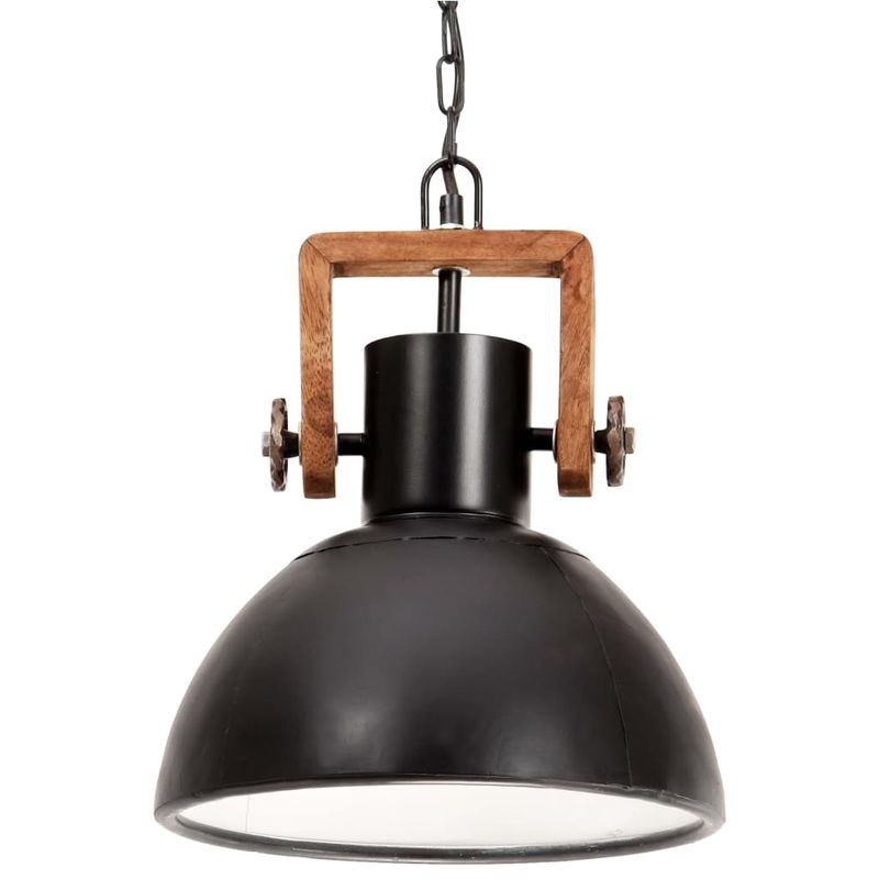 Casa si Gradina - Corpuri si surse de iluminat - Veioze si lampi - Lampi de veghe - Lampa suspendata industriala, negru, 30 cm, 25 W, E27, rotund - Infinity.ro