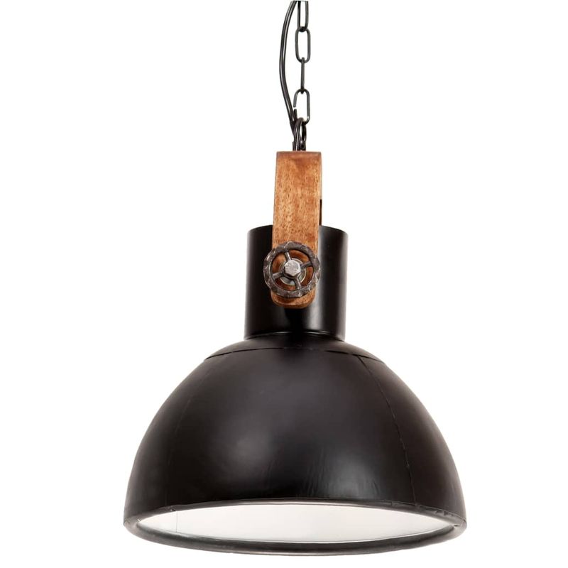 Casa si Gradina - Corpuri si surse de iluminat - Veioze si lampi - Lampi de veghe - Lampa suspendata industriala, negru, 30 cm, 25 W, E27, rotund - Infinity.ro