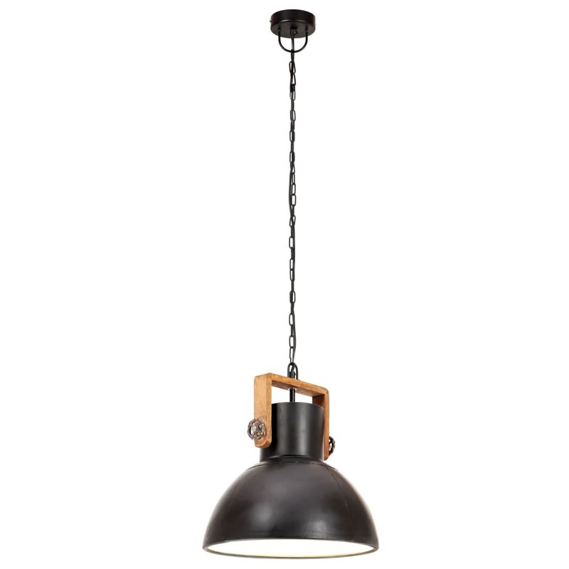 Casa si Gradina - Corpuri si surse de iluminat - Veioze si lampi - Lampi de veghe - Lampa suspendata industriala, negru, 30 cm, 25 W, E27, rotund - Infinity.ro