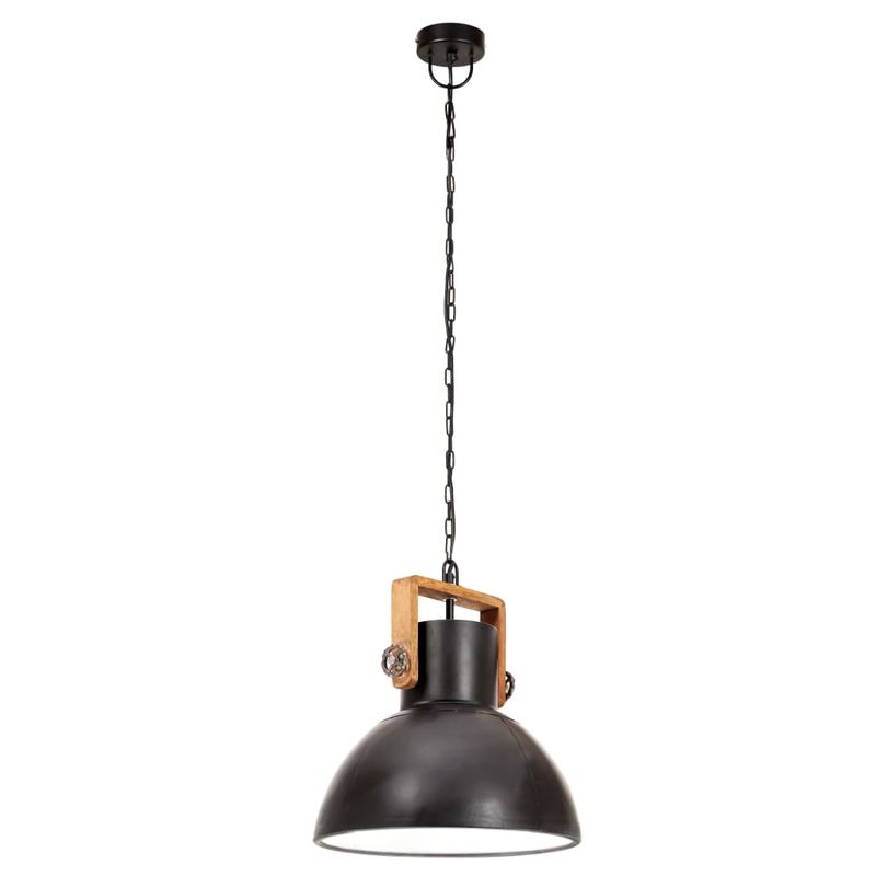 Casa si Gradina - Corpuri si surse de iluminat - Veioze si lampi - Lampi de veghe - Lampa suspendata industriala, negru, 30 cm, 25 W, E27, rotund - Infinity.ro