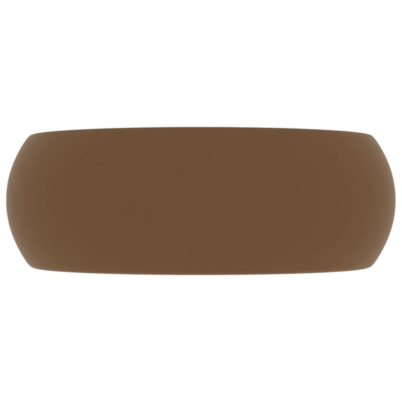 Casa si Gradina - Sanitare - Lavoar baie si accesorii - Lavoare si piedestale - Chiuveta baie lux, crem mat, 40x15 cm, ceramica, rotund - Infinity.ro