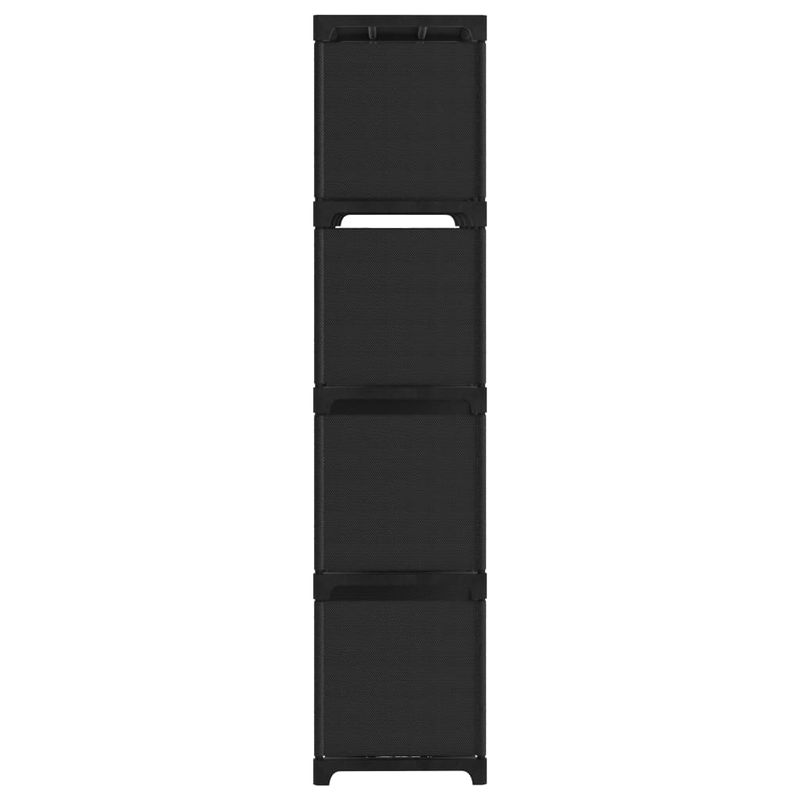 Casa si Gradina - Mobilier - Biblioteci si rafturi - Biblioteci - Raft expunere, 12 cuburi, negru, 103x30x141 cm, material textil - Infinity.ro