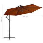 Casa si Gradina - Gradina si terasa - Umbrele si pavilioane - Umbrele - Umbrela suspendata cu stalp din aluminiu, caramiziu, 300 cm - Infinity.ro