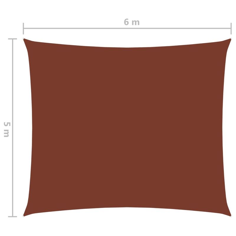 Casa si Gradina - Gradina si terasa - Umbrele si pavilioane - Umbrele - Parasolar, caramiziu, 5x6 m, tesatura oxford, dreptunghiular - Infinity.ro