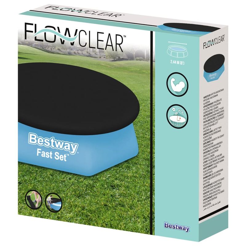 Casa si Gradina - Constructii - Scari si accesorii interioare - Alte accesorii pentru piscine - Bestway Prelata de piscina Fast Set Flowclear, 240 cm - Infinity.ro