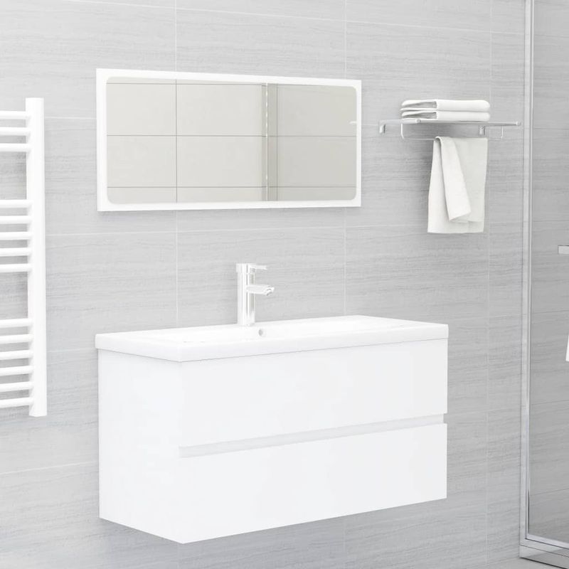Casa si Gradina - Mobilier - Mobilier baie - Comode baie - Dulap cu chiuveta incorporata, alb, lemn prelucrat - Infinity.ro