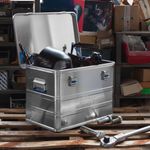 Casa si Gradina - Constructii - Depozitare, transport si protectie - Organizatoare si cutii scule - ALUTEC Cutie de depozitare "COMFORT", 73 L, aluminiu - Infinity.ro