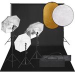 TV, Audio-Video si Foto - Aparate foto si accesorii - Accesorii foto si video - Blitzuri - Kit studio foto cu set de lumini, fundal si reflector - Infinity.ro