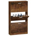 Casa si Gradina - Mobilier - Organizare si depozitare - Organizator incaltaminte - Pantofar, stejar fumuriu, 59x17x108 cm, lemn compozit - Infinity.ro