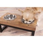 Petshop - Accesorii petshop - Castroane si adapatori - FLAMINGO Set hranitor pentru animale dublu Tommy, cu suport, 2x800 ml - Infinity.ro