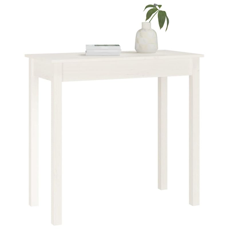 Casa si Gradina - Mobilier - Comode si corpuri - Console - Masa consola, alb, 80x40x75 cm, lemn masiv de pin - Infinity.ro