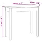 Casa si Gradina - Mobilier - Comode si corpuri - Console - Masa consola, alb, 80x40x75 cm, lemn masiv de pin - Infinity.ro