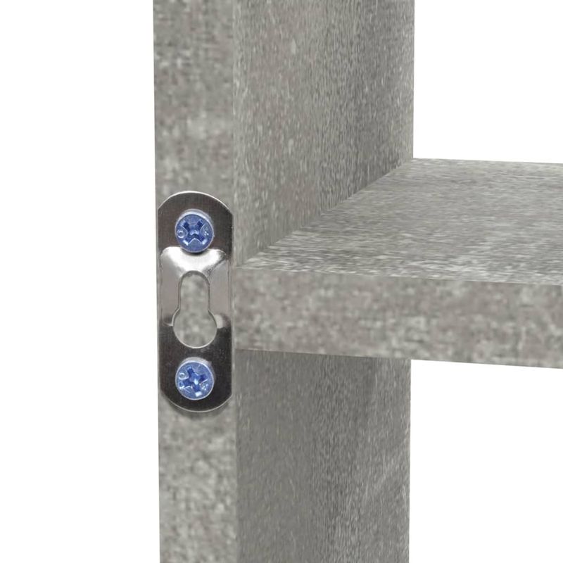 Casa si Gradina - Mobilier - Biblioteci si rafturi - Rafturi - Raft prezentare suspendat pe perete 8 compartimente, gri beton - Infinity.ro