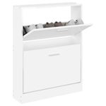 Casa si Gradina - Mobilier - Organizare si depozitare - Organizator incaltaminte - Pantofar, alb extralucios, 59x17x81 cm, lemn prelucrat - Infinity.ro