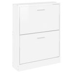 Casa si Gradina - Mobilier - Organizare si depozitare - Organizator incaltaminte - Pantofar, alb extralucios, 59x17x81 cm, lemn prelucrat - Infinity.ro