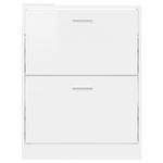 Casa si Gradina - Mobilier - Organizare si depozitare - Organizator incaltaminte - Pantofar, alb extralucios, 59x17x81 cm, lemn prelucrat - Infinity.ro