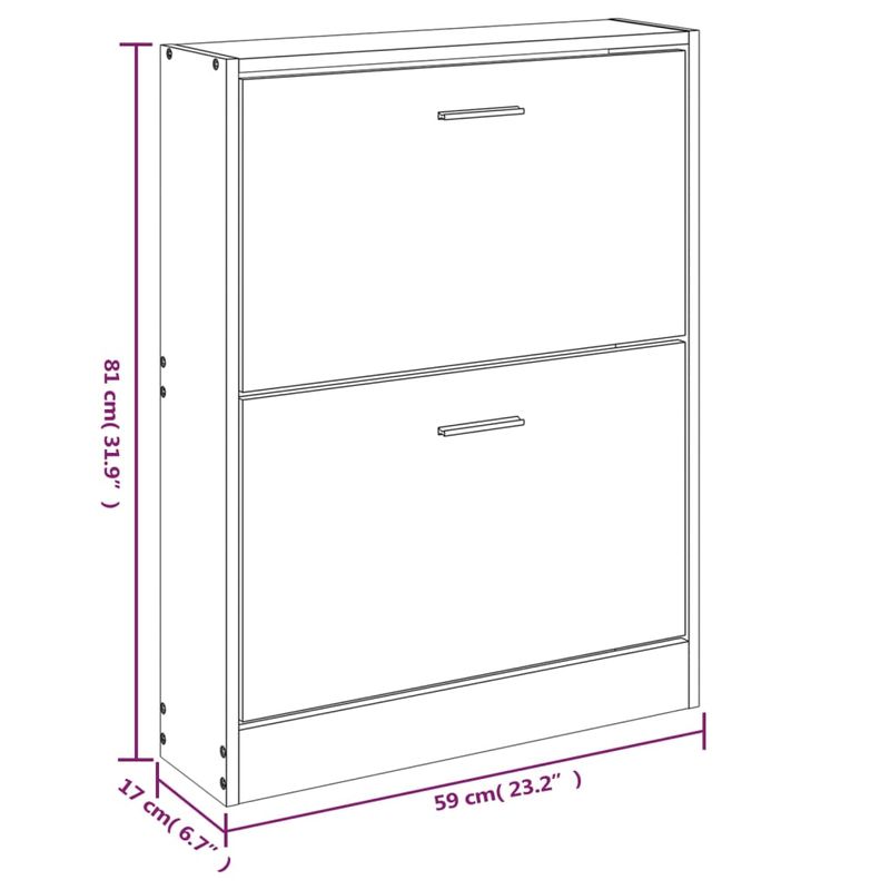 Casa si Gradina - Mobilier - Organizare si depozitare - Organizator incaltaminte - Pantofar, alb extralucios, 59x17x81 cm, lemn prelucrat - Infinity.ro