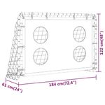Sport si Outdoor - Sporturi de echipa - Fotbal - Porti fotbal - Poarta de fotbal cu plasa de antrenament, 184x61x122 cm, otel - Infinity.ro