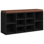 Casa si Gradina - Mobilier - Canapele si coltare - Banchete - Bancheta pantofar, negru, 103x30x48 cm, lemn prelucrat - Infinity.ro