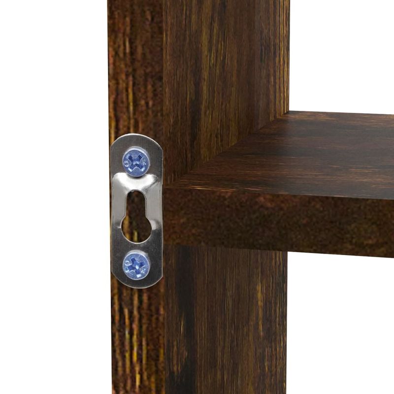 Casa si Gradina - Mobilier - Biblioteci si rafturi - Rafturi - Raft prezentare de perete 8 compartimente, stejar fumuriu - Infinity.ro