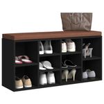Casa si Gradina - Mobilier - Canapele si coltare - Banchete - Bancheta pantofar, negru, 103x30x48 cm, lemn prelucrat - Infinity.ro