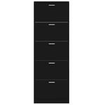 Casa si Gradina - Mobilier - Organizare si depozitare - Organizator incaltaminte - Pantofar, negru, 59x17x169 cm, lemn compozit - Infinity.ro