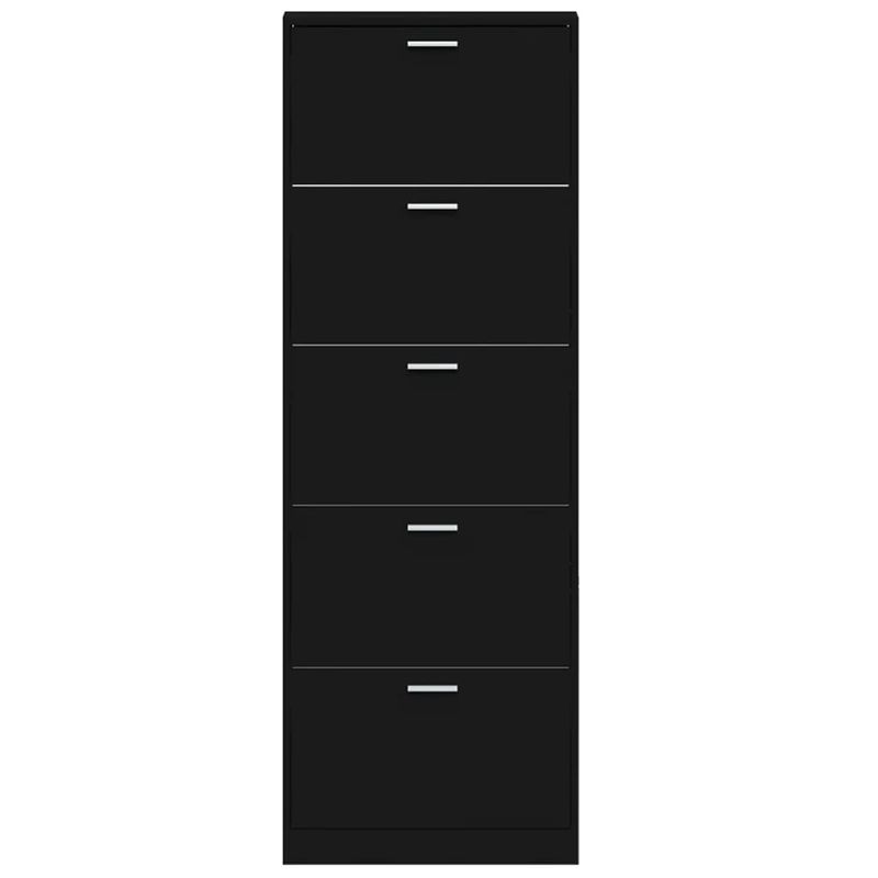 Casa si Gradina - Mobilier - Organizare si depozitare - Organizator incaltaminte - Pantofar, negru, 59x17x169 cm, lemn compozit - Infinity.ro